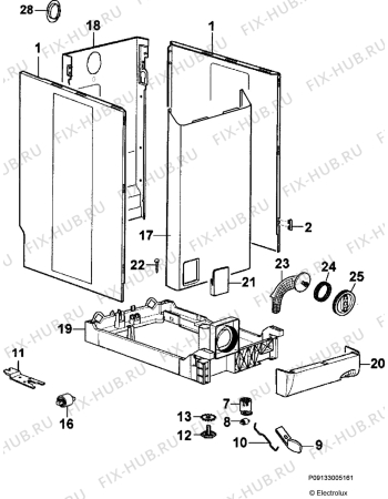 Взрыв-схема стиральной машины Aeg Electrolux L47230H - Схема узла Housing 001